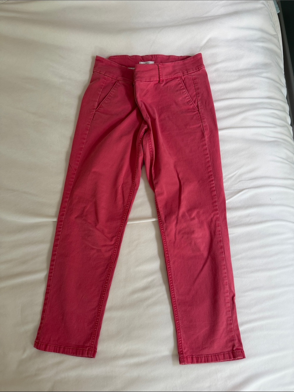 LOFT Cropped Ankle Pants in Deep Raspberry - Picture 2 of 3